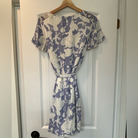 Paisley Purple Dress with Wrap Tie - Picture 2 of 5